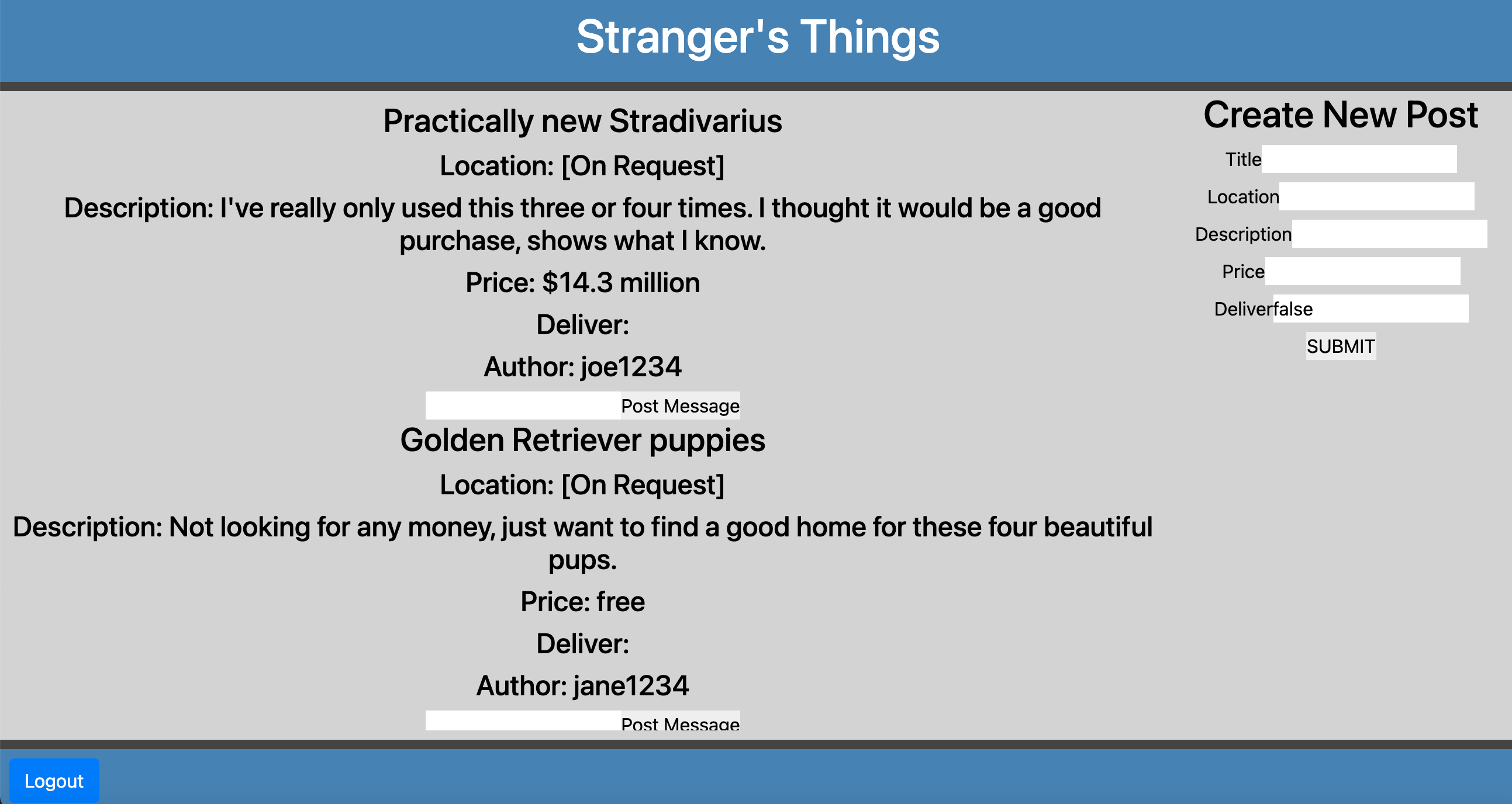 Stranger's Things